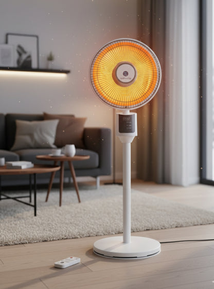 Stufa Alogena a Piantana Oscillante – Calore Immediato e Basso Consumo!