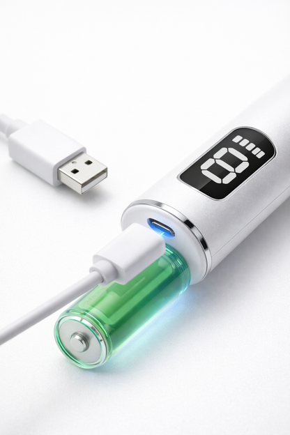Penna Laser Rimozione Nei e Macchie – Dispositivo Elettrico di Precisione con Display Digitale, 9 Livelli di Potenza Regolabili, Ricaricabile USB, Uso Domestico per Cura della Pelle