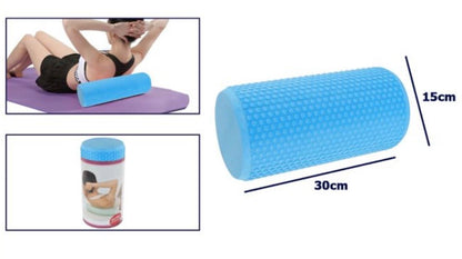 Rullo Massaggio Muscolare Pro 30x15cm in EVA ad Alta Densità - Foam Roller per Fitness e Recupero