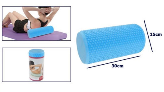 Rullo Massaggio Muscolare Pro 30x15cm in EVA ad Alta Densità - Foam Roller per Fitness e Recupero
