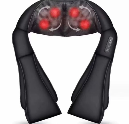 Massaggiatore Cervicale e Spalle con Calore – Design Antirumore, Tessuto Traspirante e Pelle Sintetica Ecologica - BDIT ACCESSORI