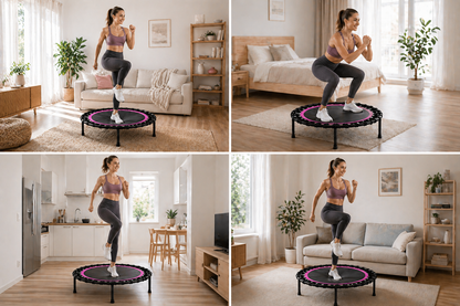 bditaccessori Trampolino Fitness 100 cm con Elastici Silenziosi, Mini Rebounder per Allenamento a Casa, Cardio Basso Impatto, Struttura Stabile, Ideale per Interno dfh - 94680
