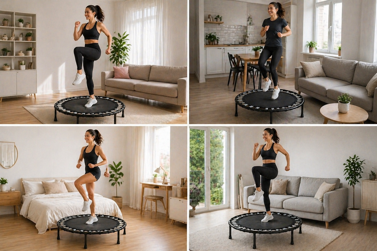 Mini Trampolino Fitness 103 cm BDIT Accessori – Trampolino Elastici Silenzioso Senza Molle, Palestra Casa Cardio Rebounder, Attrezzo Fitness Compatto per Allenamento Indoor, Ginnastica e Dimagrimento dfh - 07769