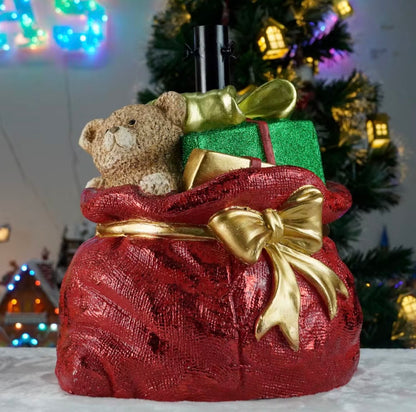 🎁 Base Porta-Albero di Natale "Sacco di Babbo Natale" in Resina - L'Accessorio Magico 🐻