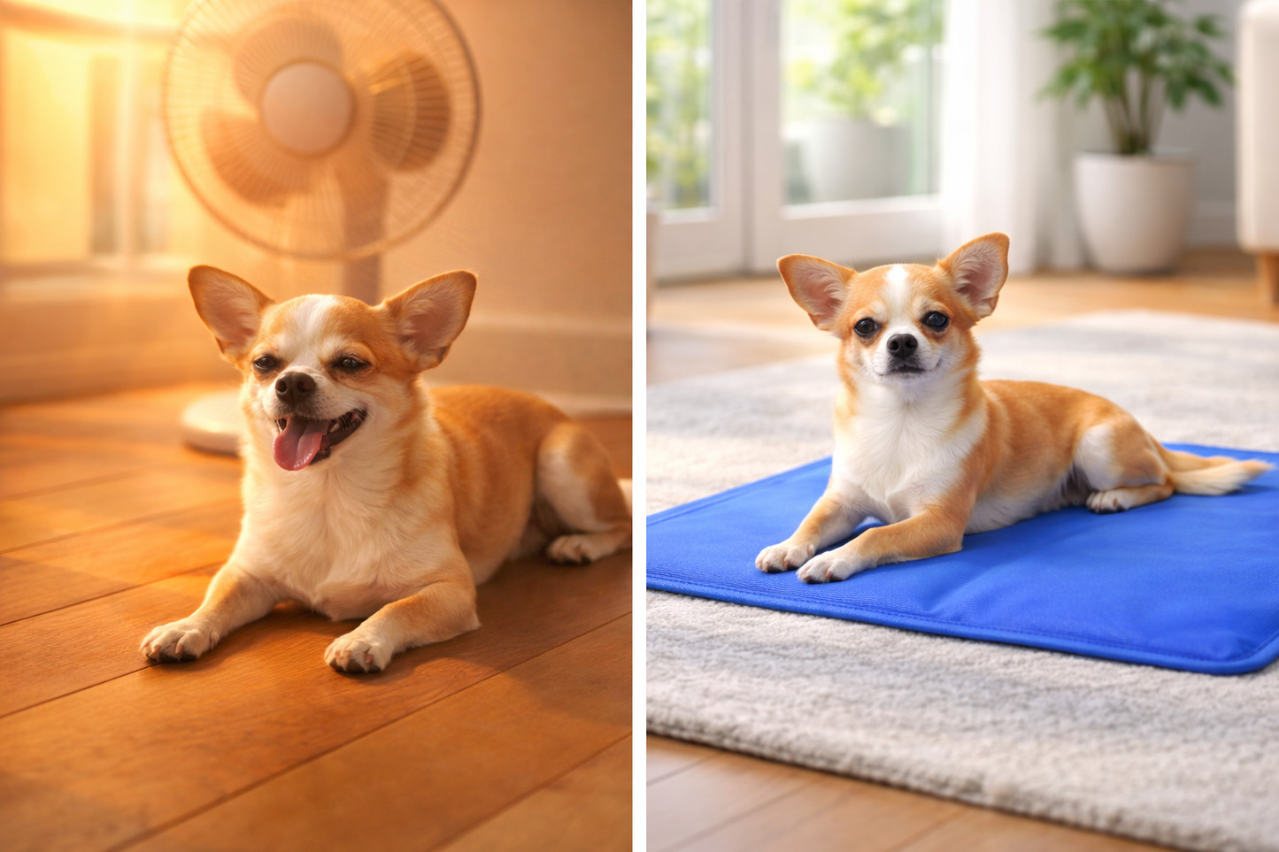 Tappetino Rinfrescante per Cani e Gatti 40x50 cm, Cooling Mat Pieghevole, Superficie Impermeabile, Tappeto Estivo per Animali Domestici, Ideale per Casa, Cucce, Divano e Viaggio – Blu