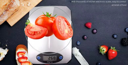 Bilancia da Cucina Digitale di Precisione Mr. Chef® | Piatto in Vetro Temperato, Misura Fino a 1 Grammo, 5 Kg