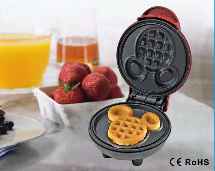 Senza Macchina per Waffle a Forma di Topolino – Piastra Waffle Maker Antiaderente Compatta
