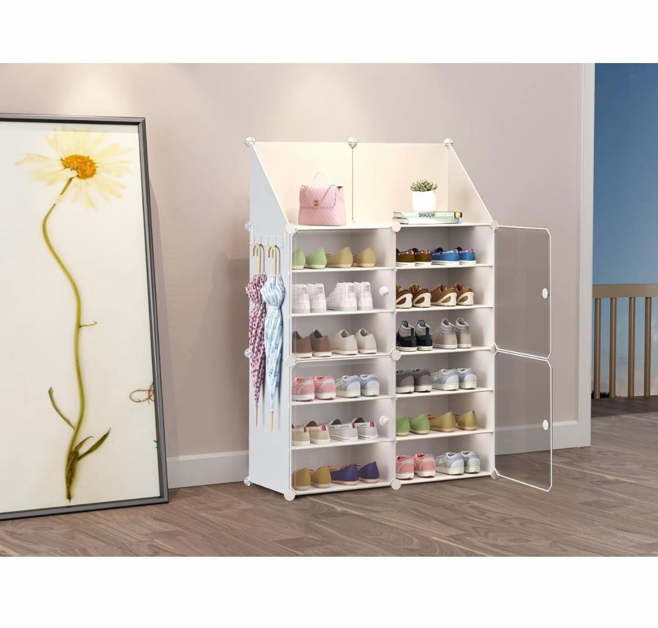 Bdit accessori -Scarpiera Modulare con Sportelli Trasparenti – L’Organizzazione Perfetta per la Casa - BDIT ACCESSORI