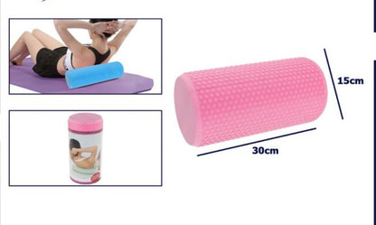 Rullo Massaggio Muscolare Pro 30x15cm in EVA ad Alta Densità - Foam Roller per Fitness e Recupero
