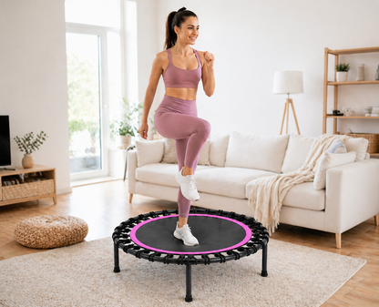 bditaccessori Trampolino Fitness 100 cm con Elastici Silenziosi, Mini Rebounder per Allenamento a Casa, Cardio Basso Impatto, Struttura Stabile, Ideale per Interno dfh - 94680