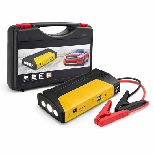 Avviatore Auto Portatile 12V Jump Starter con Power Bank USB e Torcia LED – Booster Batteria Auto Compatto per Emergenza