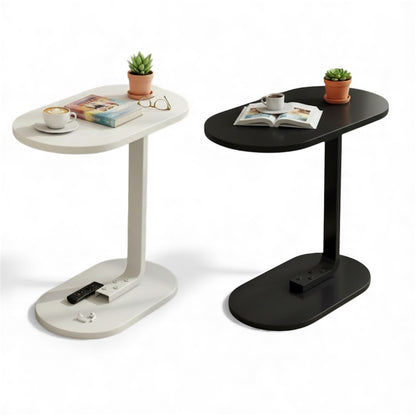 Tavolino Laterale Moderno in Legno e Metallo – Tavolino da Divano Salvaspazio, Comodino Minimal per Soggiorno e Camera