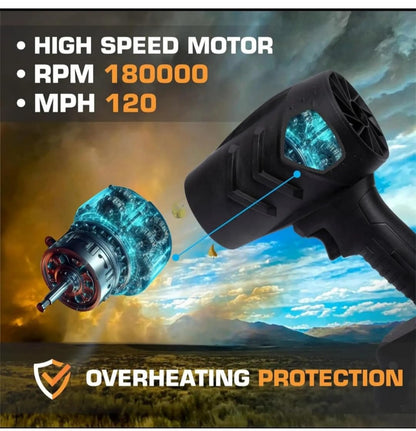 Soffiatore a Batteria 48V Portatile – Con 2 Batterie Ricaricabili, Caricatore Incluso, Potente e Leggero per Foglie e Polvere - BDIT ACCESSORI