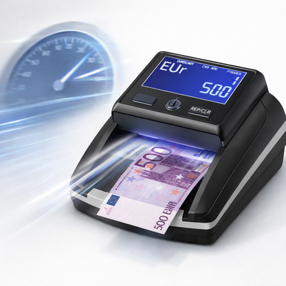 Rilevatore Banconote False Euro, Controllo UV MG IR, Display Digitale, Verifica Rapida Valore, Macchina Compatta per Negozi, Ufficio, Cassa