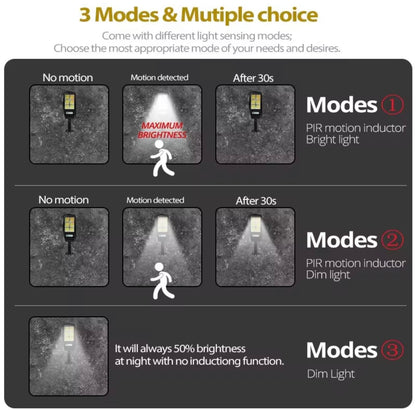 Lampada LED Solare da Esterno con Sensore di Movimento e Telecomando – Illuminazione Potente per Giardino, Cortile e Garage