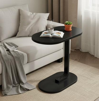 Tavolino Laterale Moderno in Legno e Metallo – Tavolino da Divano Salvaspazio, Comodino Minimal per Soggiorno e Camera