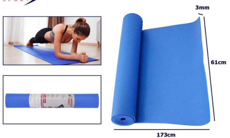 Tappetino Yoga e Fitness Antiscivolo (3mm) - Perfetto per Allenamento a Casa