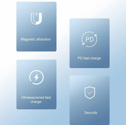 Power Bank, Magnetic PowerBank 10000 mAh, PD 22.5 W, Fast Charging, Portable Wireless Charger with iOS Input and Output LED Ndicator for iPhone 17/16/15/14/13/12/11/pro/pro max - BDIT ACCESSORI