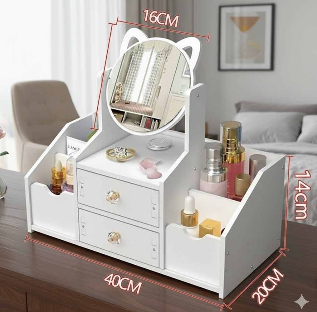 💕 Organizer per Cosmetici con Specchio – Eleganza e Ordine per la tua Beauty Routine