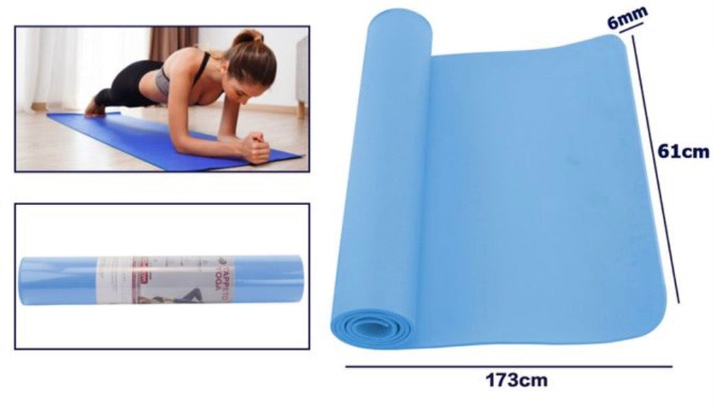 Tappetino Yoga Antiscivolo 6 mm — Comfort Extra | 173×61 cm 183x61 cm