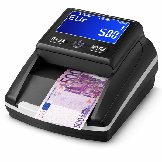 Rilevatore Banconote False Euro, Controllo UV MG IR, Display Digitale, Verifica Rapida Valore, Macchina Compatta per Negozi, Ufficio, Cassa