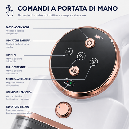Aspirapolvere per Materassi e Tessuti, Aspiratore Portatile con Contenitore Trasparente e Filtro, Pulitore Compatto per Letto, Divano, Cuscini e Tessuti, Design Ergonomico