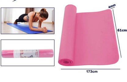 Tappetino Yoga e Fitness Antiscivolo (3mm) - Perfetto per Allenamento a Casa