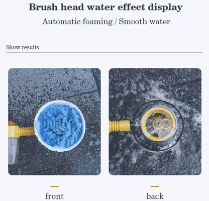 Kit Spazzola Multifunzionale per Lavaggio Auto, Pavimenti e Finestre – Spazzola Rotante con Serbatoio Detergente