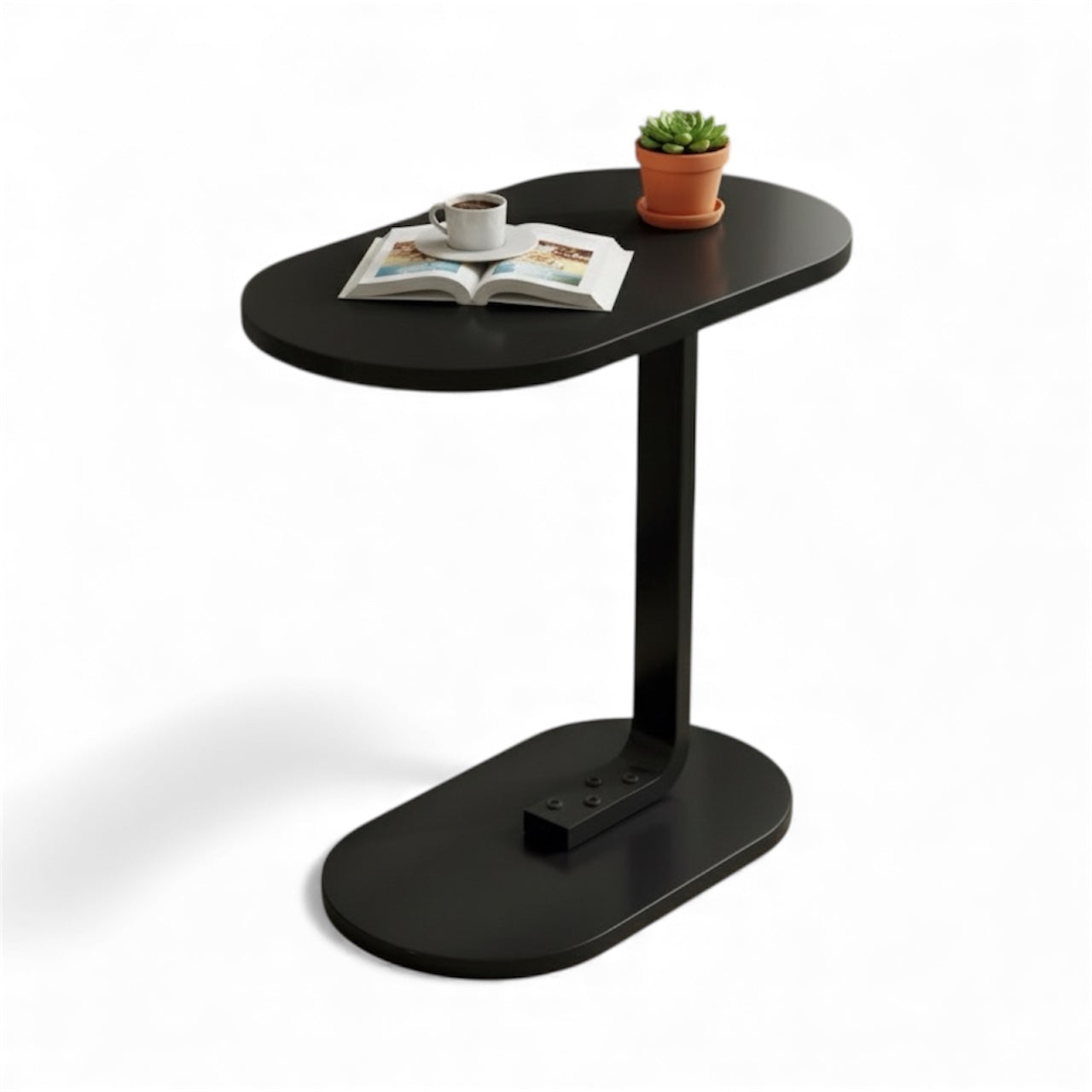 Tavolino Laterale Moderno in Legno e Metallo – Tavolino da Divano Salvaspazio, Comodino Minimal per Soggiorno e Camera