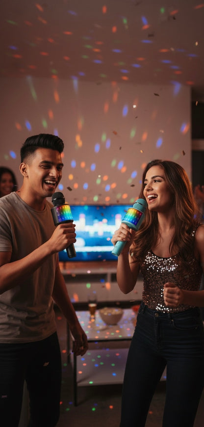 All-in-One Portable Bluetooth Karaoke Microphone & Speaker