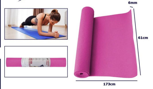 Tappetino Yoga Antiscivolo 6 mm — Comfort e Stabilità | 173×61 cm | Multi-colore