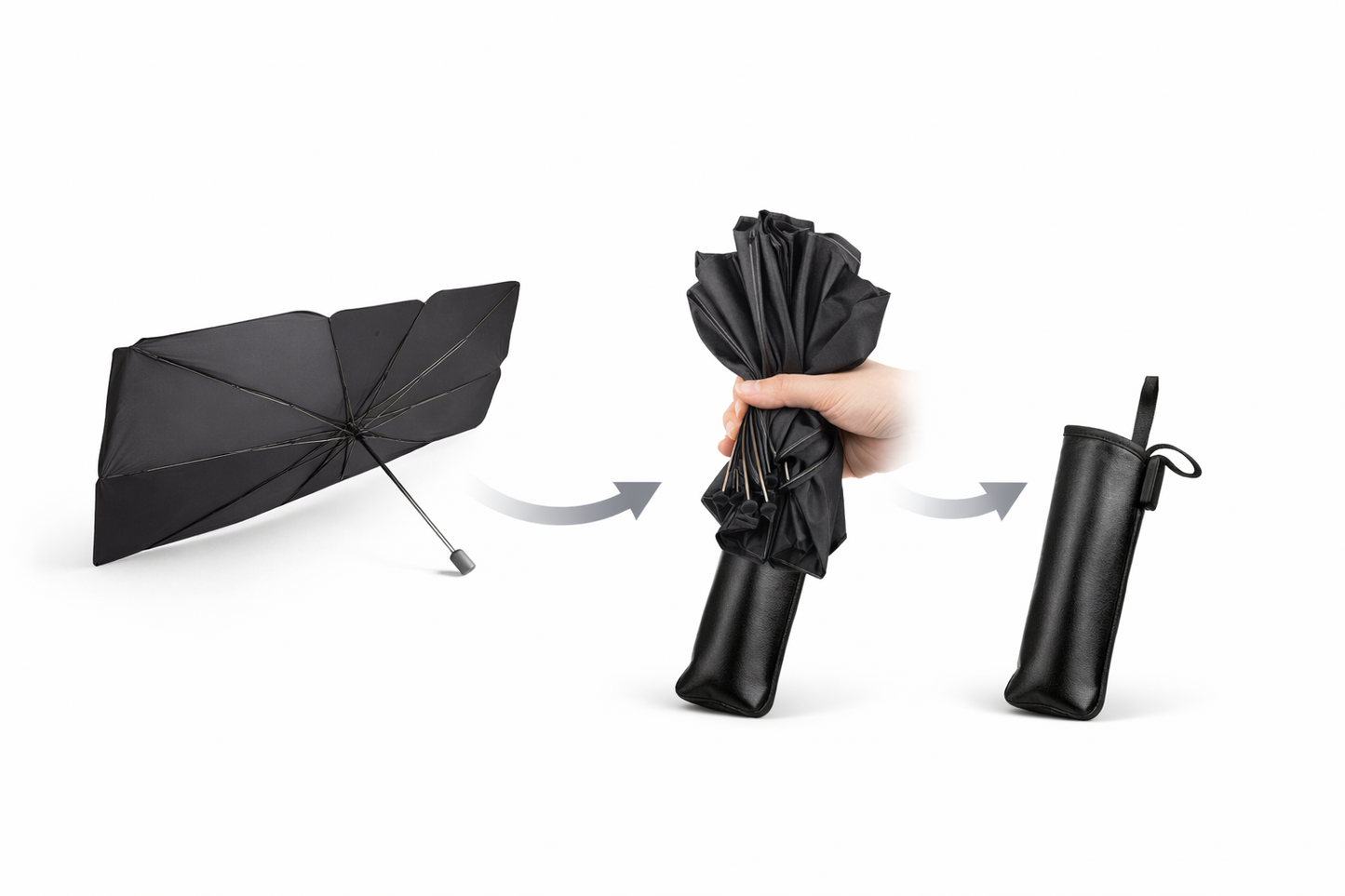 Folding Car Sun Umbrella – Dashboard Protector, UV Rays Screen Cover, Anti-Heat, Universal Windshield Sunshade for Cars, SUVs & Trucks