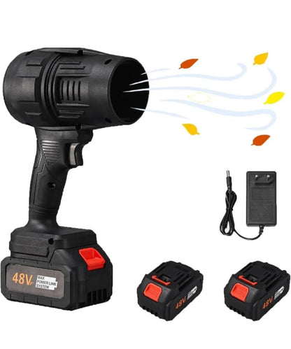 Soffiatore a Batteria 48V Portatile – Con 2 Batterie Ricaricabili, Caricatore Incluso, Potente e Leggero per Foglie e Polvere - BDIT ACCESSORI