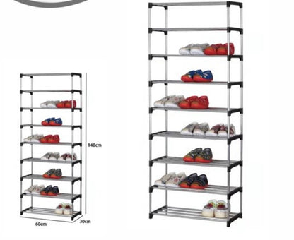 Scarpiera Verticale Salvaspazio a 7 Ripiani - Organizer per Scarpe Modulare (60x30x140 cm)