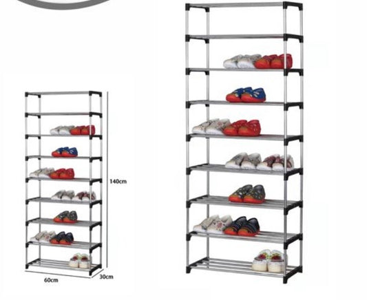 Scarpiera Verticale Salvaspazio a 7 Ripiani - Organizer per Scarpe Modulare (60x30x140 cm)