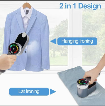 Ferro da Stiro Portatile con Display LED – 6 Modalità per Tessuti, Compatto da Viaggio, Stiratura Verticale e Orizzontale, Ideale per Lana, Cotone, Lino, Seta - BDIT ACCESSORI