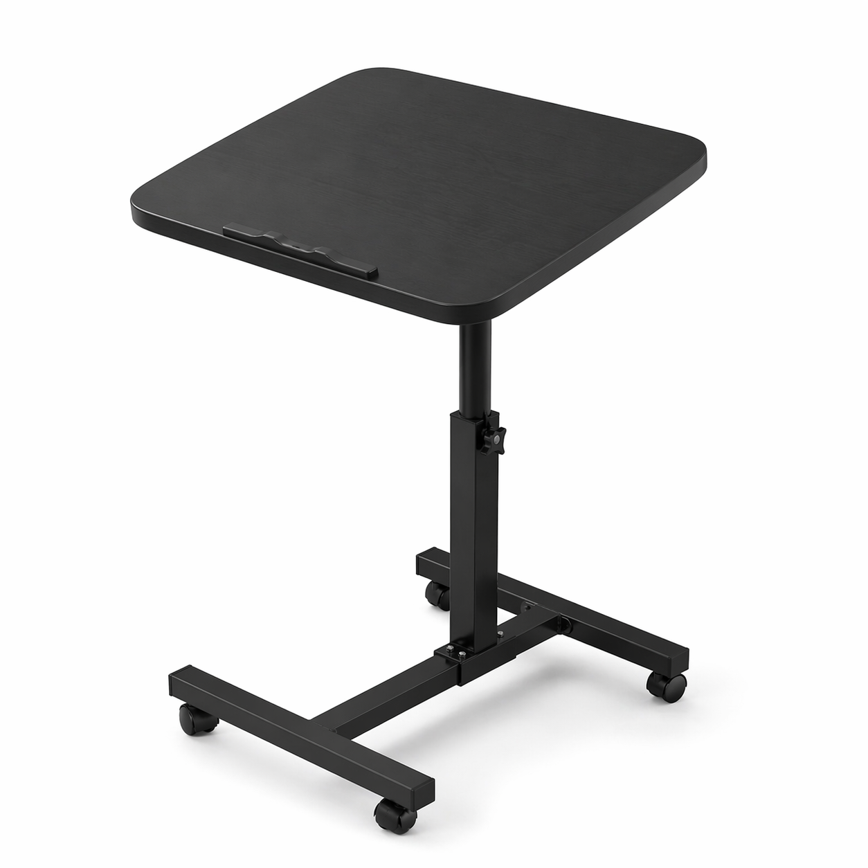 Tavolino Laptop Regolabile con Ruote, Tavolo PC per Divano e Letto, Altezza Regolabile 59–89 cm, Tavolino Porta Notebook Girevole 360°, Scrivania Salvaspazio per Casa Ufficio