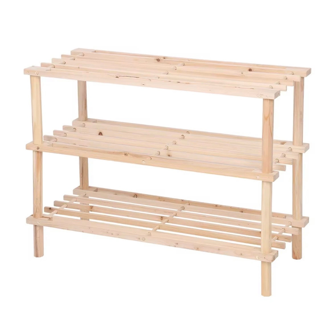 Porta Scarpe a 3 Ripiani in Legno Naturale – Organizzazione e Stile per la Tua Casa