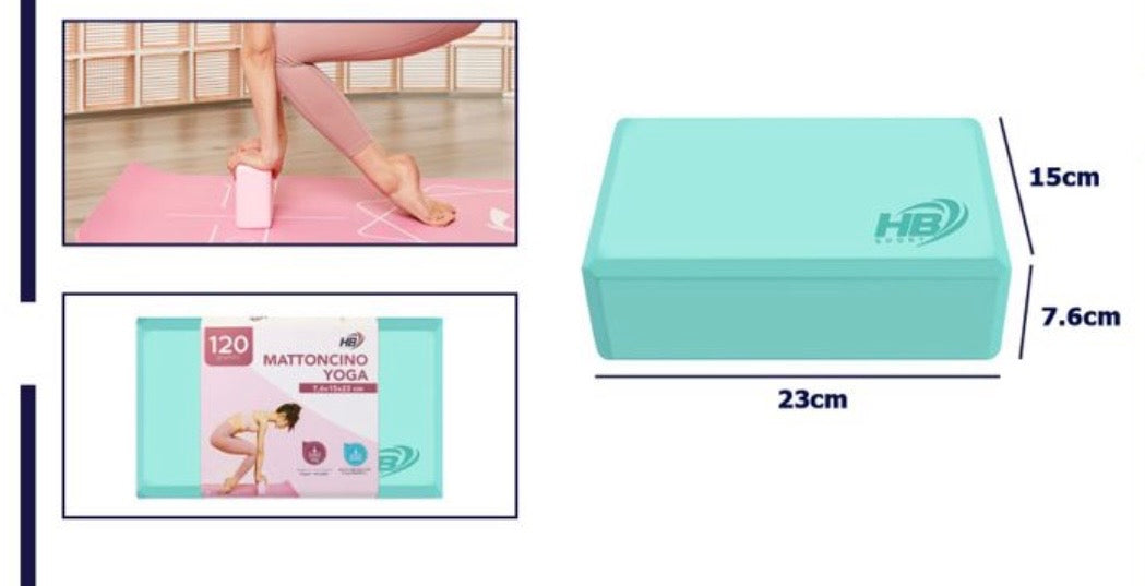 Blocco Yoga (Mattoncino) HB SPORT - Supporto Essenziale per la Tua Pratica