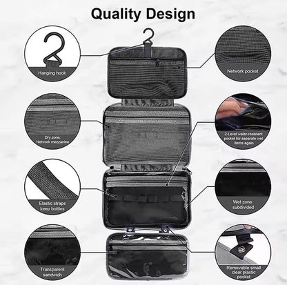 Beauty Case da Viaggio Appeso – Borsa Organizer Cosmetici Impermeabile, Porta Trucchi e Accessori da Toilette (27x18x13 cm)