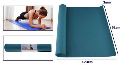 Tappetino Yoga e Fitness Antiscivolo (3mm) - Perfetto per Allenamento a Casa