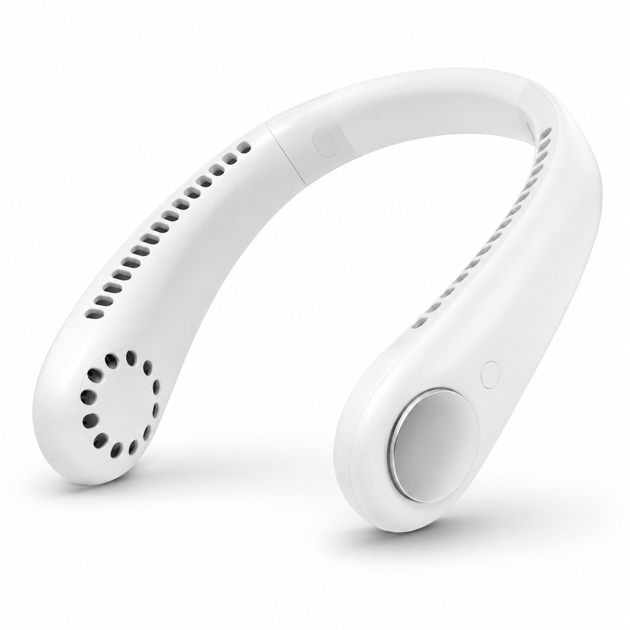 Ventilatore da Collo Portatile Ricaricabile, Flusso d’Aria 360°, Design Ergonomico a Mani Libere, Leggero e Flessibile, Ideale per Ufficio, Viaggi, Passeggiate e Attività all’Aperto