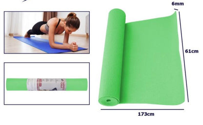 Tappetino Yoga Antiscivolo 6 mm — Comfort e Stabilità | 173×61 cm | Multi-colore
