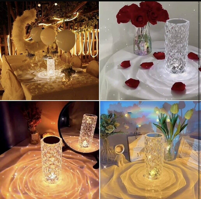 Lampada da Tavolo a LED Effetto Cristallo - Illumina la Tua Magia! ✨