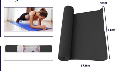 Tappetino Yoga Antiscivolo 4 mm — Leggero e Resistente | 173×61 cm
