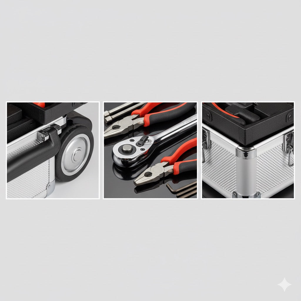 VALIGETTA PROFESSIONALE TROLLEY DA 799 PEZZI: Il Tuo Ufficio Attrezzi Mobile