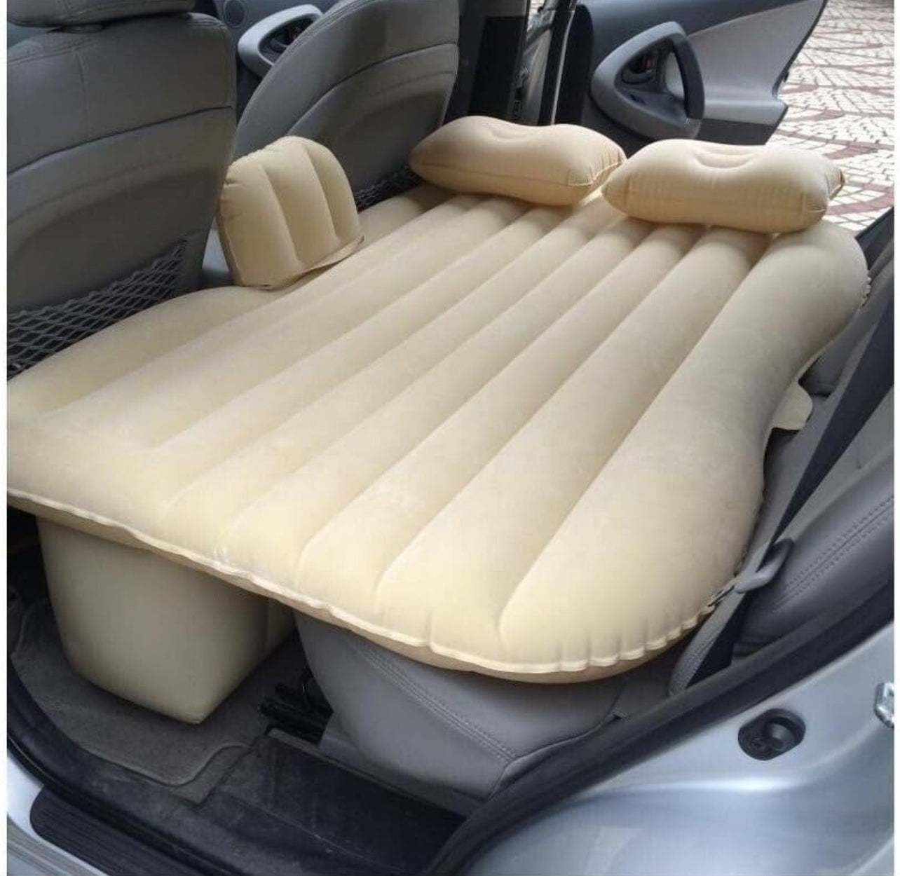 Materasso Gonfiabile Auto per Sedile Posteriore – Letto Gonfiabile Doppio con Cuscini Inclusi – Kit Compressore Elettrico + Kit Riparazione – Vari Colori – Ideale per Viaggi, Campeggio, Riposo - BDIT ACCESSORI