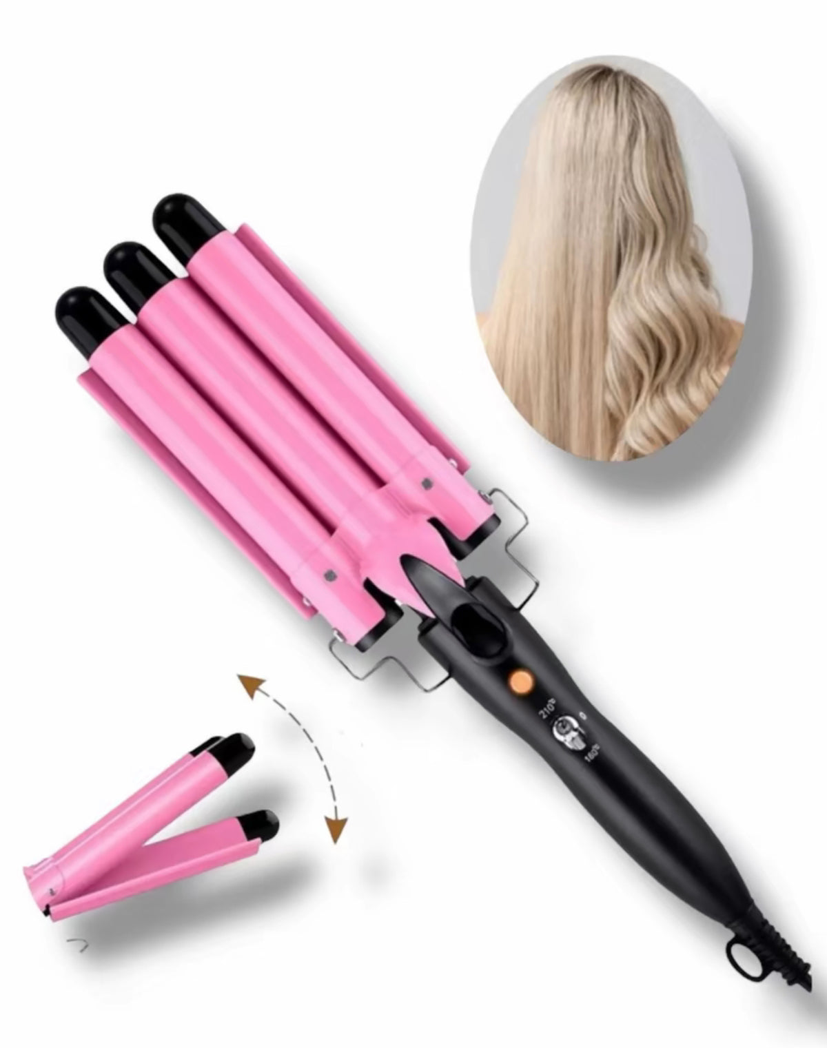 Piastra Triferro Professionale per Onde Beach Waves | Look Sirena in Pochi Minuti