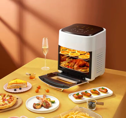 Friggitrice ad Aria Multifunzione 15L con Touch Screen – Cottura Sana, Veloce e Versatile