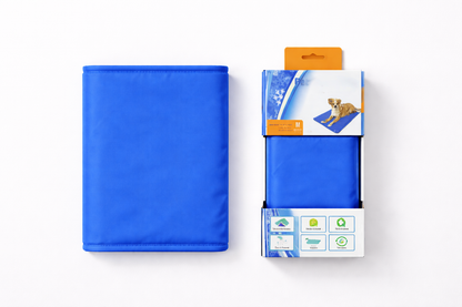 Tappetino Rinfrescante per Cani e Gatti 40x50 cm, Cooling Mat Pieghevole, Superficie Impermeabile, Tappeto Estivo per Animali Domestici, Ideale per Casa, Cucce, Divano e Viaggio – Blu